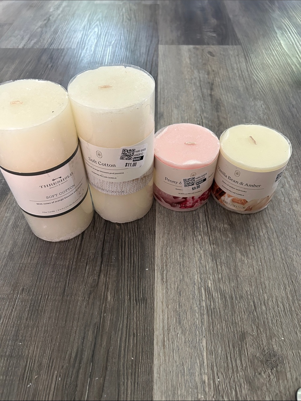 Threshold Cream and Light Pink Scented Candle Set
